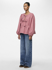 Pieces Jayla Tir Top - High Risk Red/ Bright White