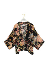 One Hundred Stars - Dahlia Black Crepe Kimono