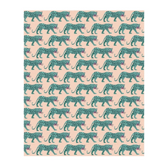 EarlyBird Turquoise Leopard Print Giftwrap