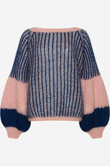 Noella Liana Knit Sweater - Rose and Navy