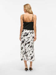 Vila Ellette High Waisted Midi Skirt- Birch