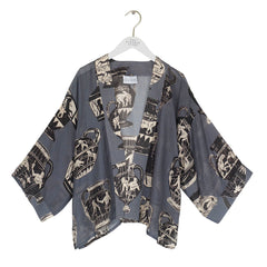 One Hundred Stars - Pots Charcoal Kimono