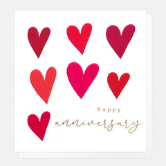 Caroline Gardner Happy Anniversary Hearts Card