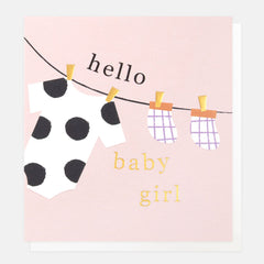 Caroline Gardner Hello Baby Girl Card