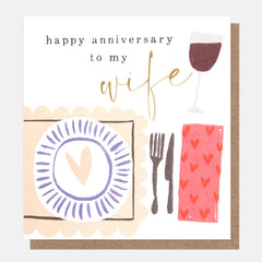 Caroline Gardner Wife Anniversary Card