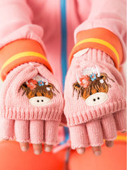 Blade & Rose Bonnie Highland Cow Kid’s Mittens