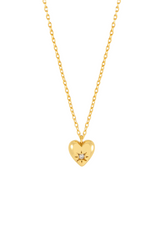 Estella Bartlett CZ Star Puffed Heart Necklace