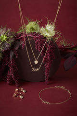 Estella Bartlett CZ Star Puffed Heart Necklace