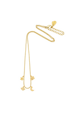 Estella Bartlett Evil Eye Moon and Stars Charm Necklace