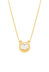 Estella Bartlett Silver Heart and Horseshoe Necklace