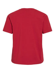 Vila - Nora T-Shirt in Jester Red