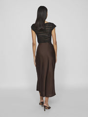 Vila - Knit Top in Coffee Bean