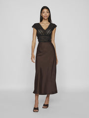 Vila - Knit Top in Coffee Bean