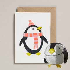 Petra Boase - Japanese Paper Balloon Card - Penguin