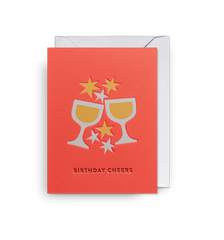 Lagom Design Birthday Cheers Sparkly Mini Card