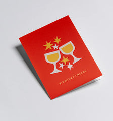 Lagom Design Birthday Cheers Sparkly Mini Card