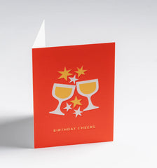 Lagom Design Birthday Cheers Sparkly Mini Card