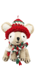 Fiona Walker - Cute Dog with Scarf and Hat Decoration