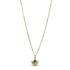 Enamel Copenhagen Soleil Necklace - Petrol Green