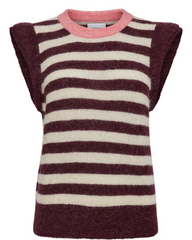 Numph Ciara Riette Stripe Vest - Winetasting