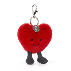 Jellycat Amuseable Heart Bag Charm - Red