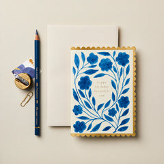 Wanderlust Delft Flora Happy Birthday Card
