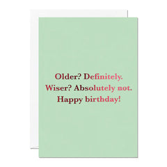 Ricicle - Older Wiser Birthday Card