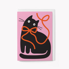 Graphic Factory - Bow & Cat Birthday Card