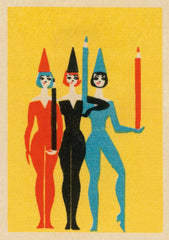 Artpress - Performers With Pencils Card