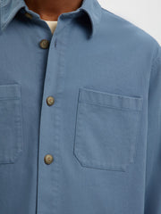 Selected Homme Twill Overshirt - Blue Mirage