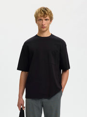 Selected Homme Loose Oscar Pocket Tee - Black