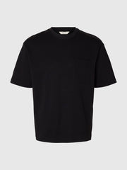 Selected Homme Loose Oscar Pocket Tee - Black