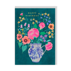 Ohh Deer- Flower Vase Greeting Card