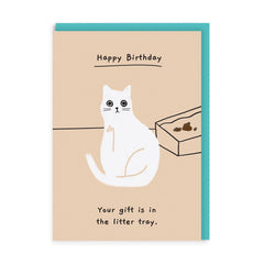 Ohh Deer- Gift Is In The Litter Tray Card