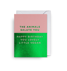 Lagom Design Animals Salute You Mini Card