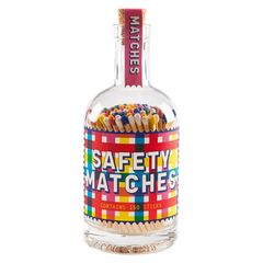 Archivist Safety Matches In Glass Bottle - Gingham