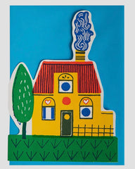 Archivist Yellow Home Cut Out Card