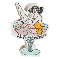 Archivist Birthday Cocktail Cut Out Card