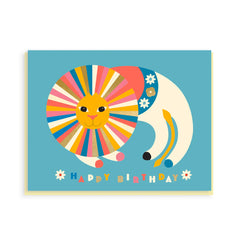 1973 Birthday Lion Card