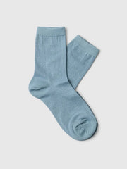 Selected Femme Kim Sparkly Socks - Blissful Blue