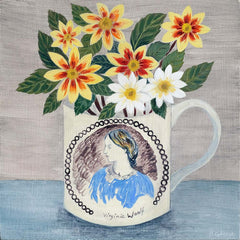 Canns Down Press - Virginia Woolf Cup and Dahlias Card