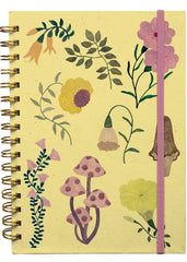 Roger La Borde Flora and Fungi A5 Blank Wiro Notebook