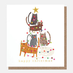 Caroline Gardner - Happy Christmas Cat Tree Card