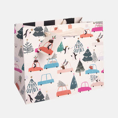 Caroline Gardner- Animals In Cars Landscape Christmas Gift Bag