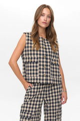 Numph Nuchikka Waistcoat- Dark Sapphire