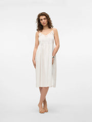 Vero Moda Vera Singlet Woven Dress - Snow White