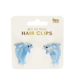 Rex London - Mini Hair Claw Clips - Dolphins