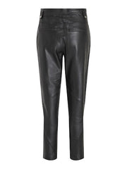 Vila Aubrey Leather Trousers - Black