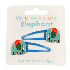 Rex Hair Clips (set of 2) - Wild Wonders Elephant