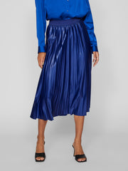 Vila Nitban Pleat Skirt - Mazarine Blue